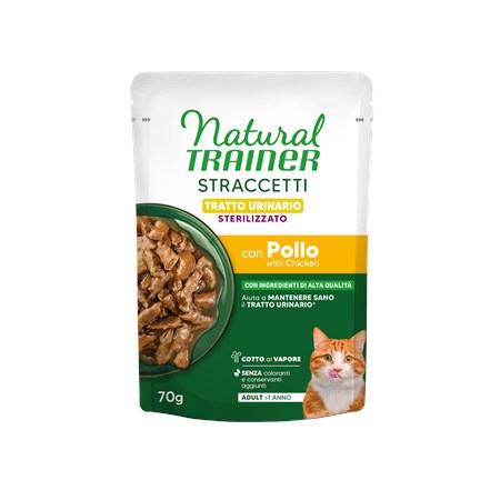 natural trainer straccetti tratto urinario pollo bustina gatto 70 gr