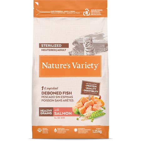 Nature's Variety Cat Healthy Grain Sterilised Salmone 1,25kg in Gatti