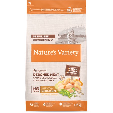 natures variety cat no grain sterilised pollo 125kg