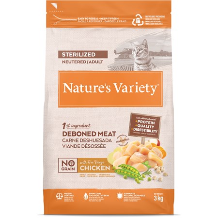 Nature's Variety Cat No Grain Sterilised Pollo 3kg in Gatti