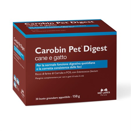 nbf lanes carobin digest pet granulare 150 gr 30 buste da 5 gr