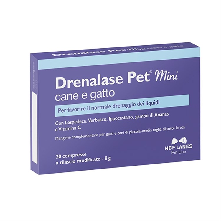 NBF Lanes Drenalase Pet Mini 20 Compresse da 160 mg Cani Gatti