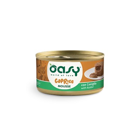 oasy caprice mousse con coniglio 85 gr scatoletta per gatti