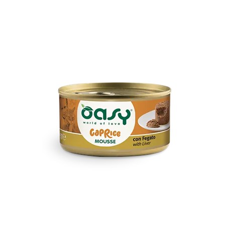 oasy caprice mousse con fegato 85 gr scatoletta per gatti