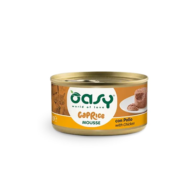 Oasy Caprice Mousse Con Pollo 85 Gr Scatoletta per Gatti