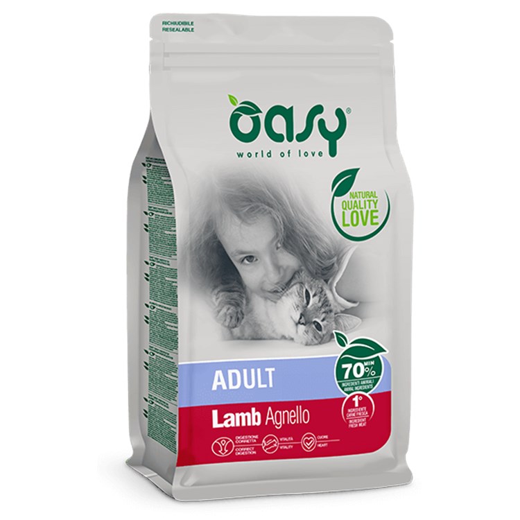 Oasy Cat Adult Agnello 1,5 Kg Per Gatti