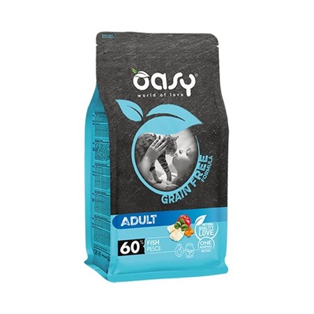 oasy cat adult grain free pesce 1 5 kg per gatti