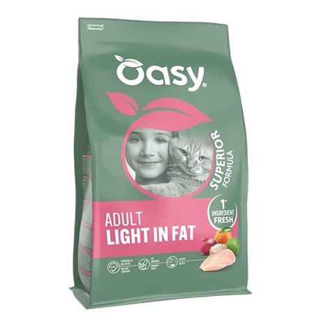 oasy cat adult light in fat pollo 1 5 kg per gatti
