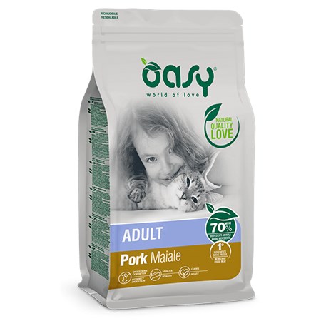 oasy cat adult maiale 1 5 kg per gatti