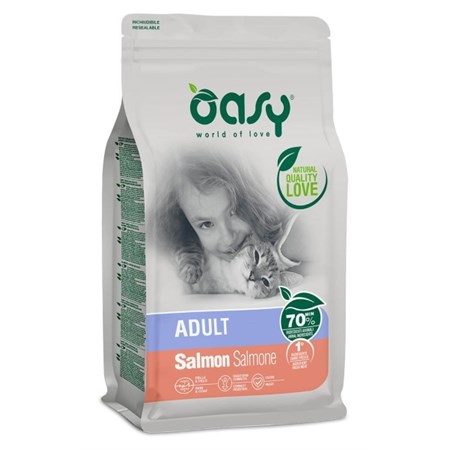 oasy cat adult salmone 1 5 kg per gatti