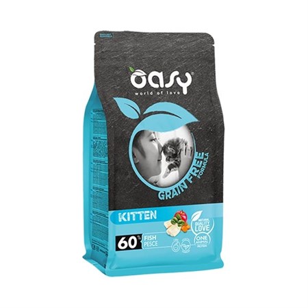 oasy cat kitten grain free pesce 1 5 kg per gattini