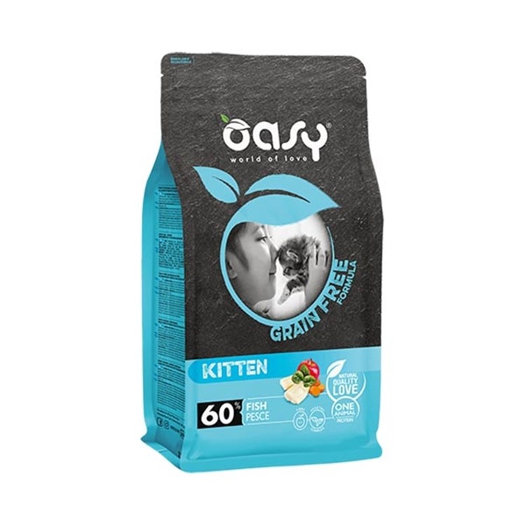 Oasy Cat Kitten Grain Free Pesce 300 gr Per Gattini
