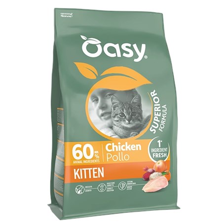 oasy cat kitten pollo 1 5 kg per gattini