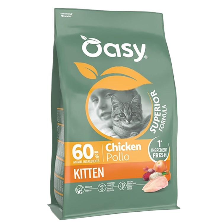 Oasy Cat Superior Formula Kitten Pollo 1,5 Kg Per Gattini