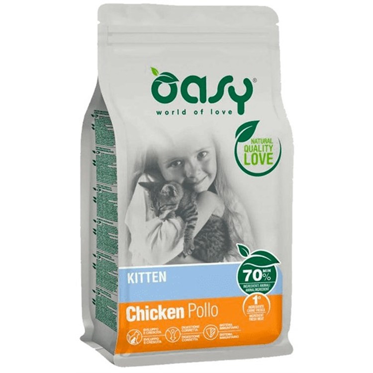 Oasy Cat Kitten Pollo 300 gr Per Gattini
