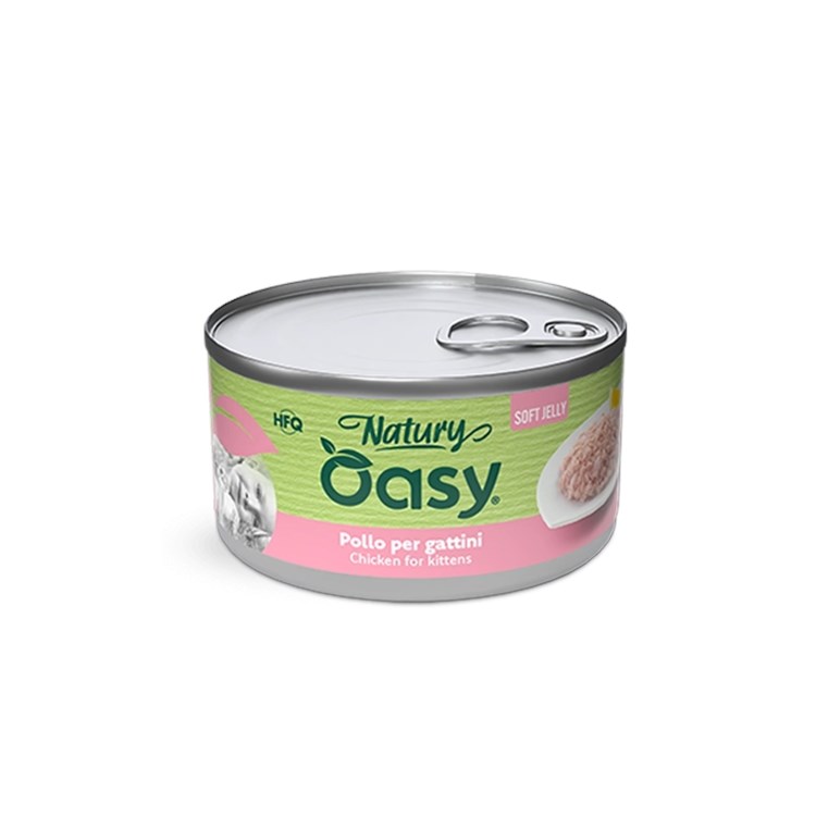 Oasy Cat Kitten Pollo Lattina 70 gr Umido Per Gattini