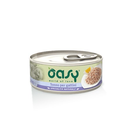 oasy cat kitten tonno lattina 150 gr umido per gattini