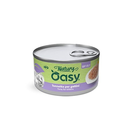 oasy cat kitten tonno lattina 70 gr umido per gattini