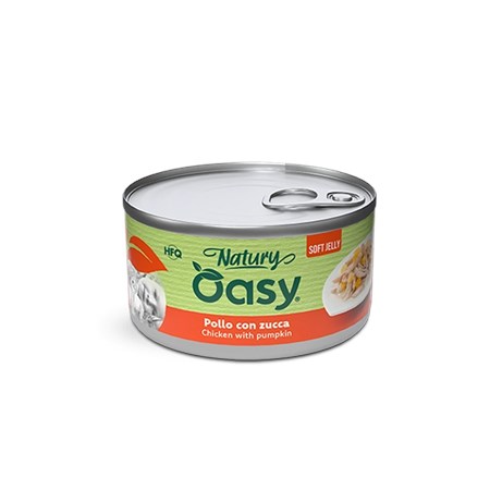 oasy cat natury soft jelly tonno con zucca lattina 150 gr umido per gatti