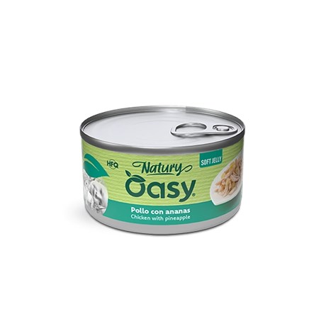 oasy cat pollo con ananas 150 gr lattina umido per gatti