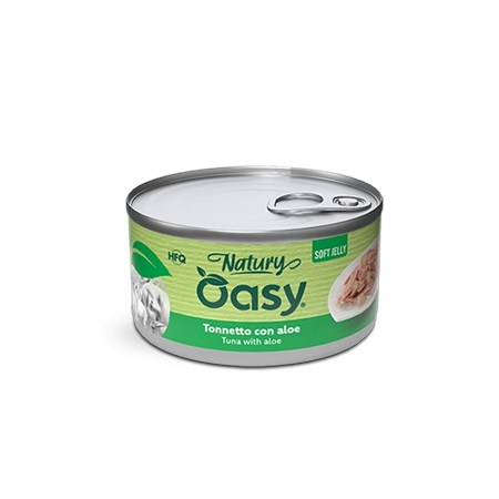 oasy cat tonno con aloe lattina 70 gr umido per gatti