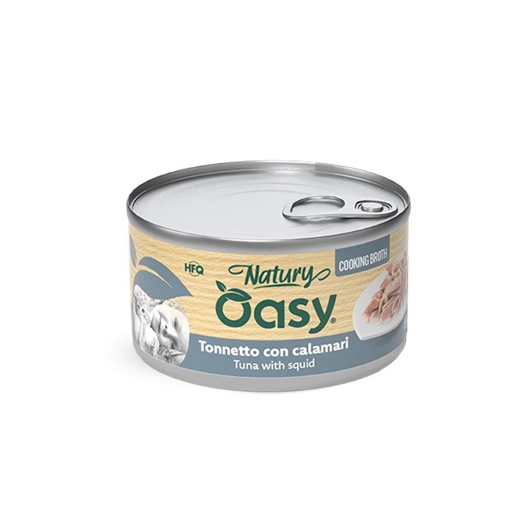 Oasy Cat Tonno Con Calamari Lattina 150 gr Umido Per Gatti