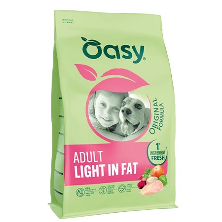 oasy dog adult light in fat pollo 12 kg