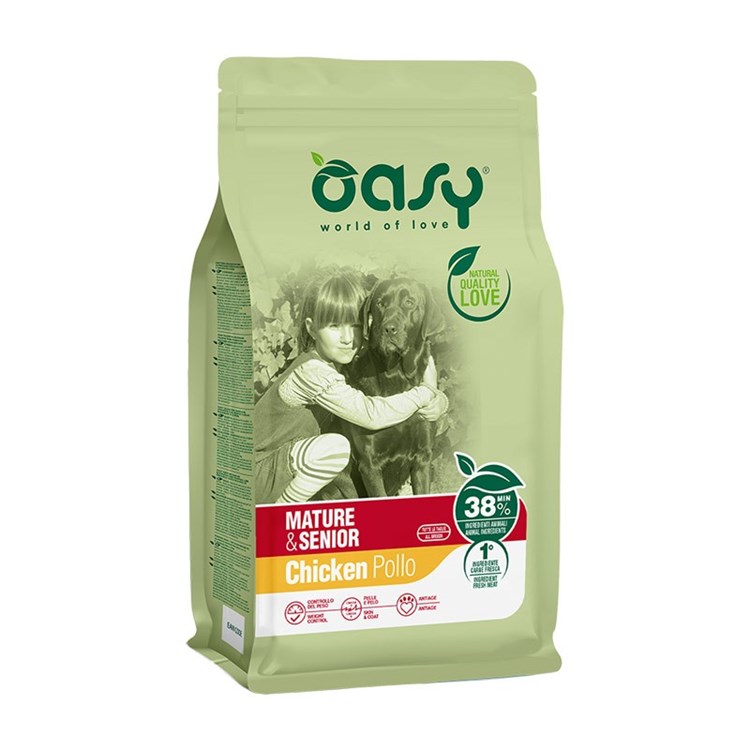 Oasy Dog Adult Mature Senior Pollo 12 kg DANNEGGIATO