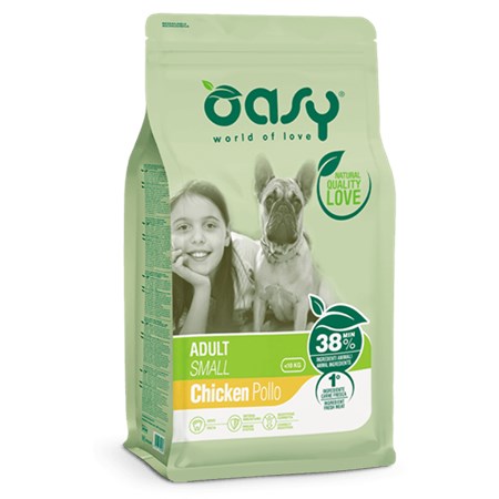 oasy dog adult small mini pollo 3 kg crocchette per cani