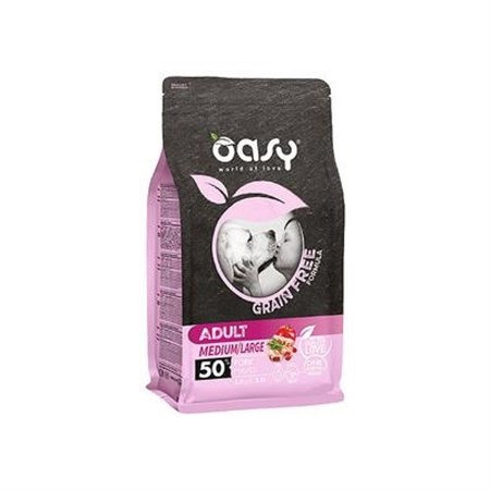 oasy dog grain free adult medium large maiale 12 kg danneggiato