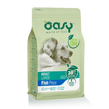 oasy dog large adult pesce 12 kg novita