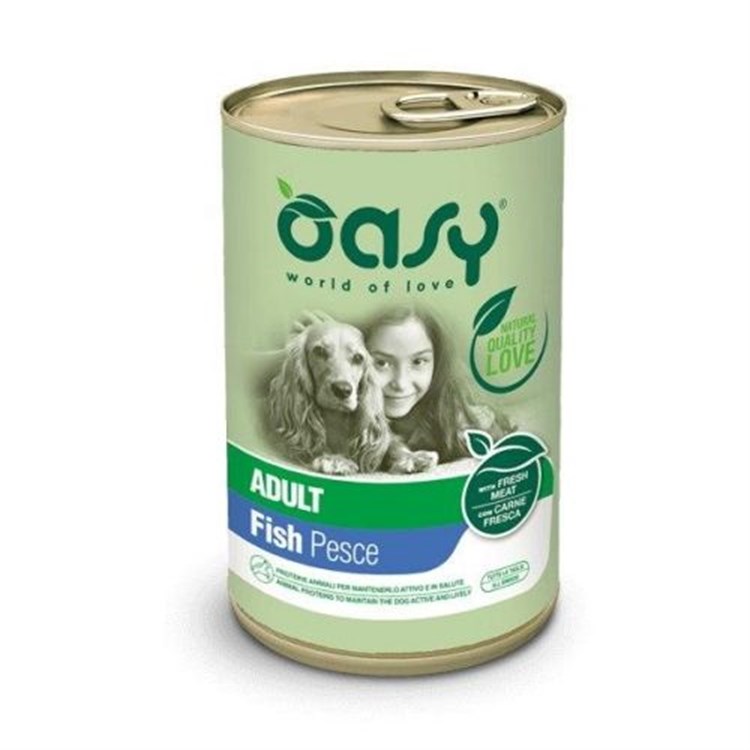 Oasy Dog Lifestage Adult Pesce 400 Gr Umido Per Cani