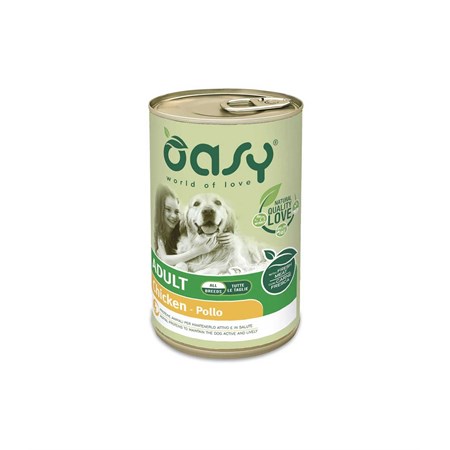 oasy dog lifestage adult pollo 400 gr umido per cani