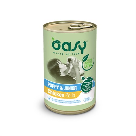 oasy dog lifestage puppy junior pollo 400 gr umido per cani