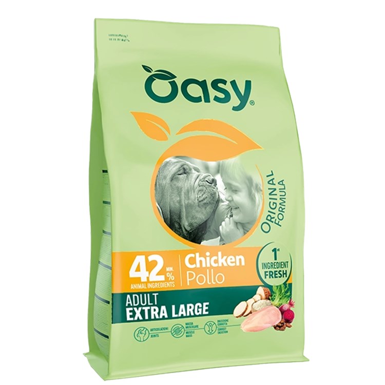 Oasy Dog Original Formula Extra Large Adult Pollo 10 kg Per Cani