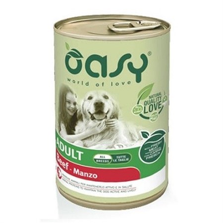 oasy dog pate manzo 400 gr umido per cani
