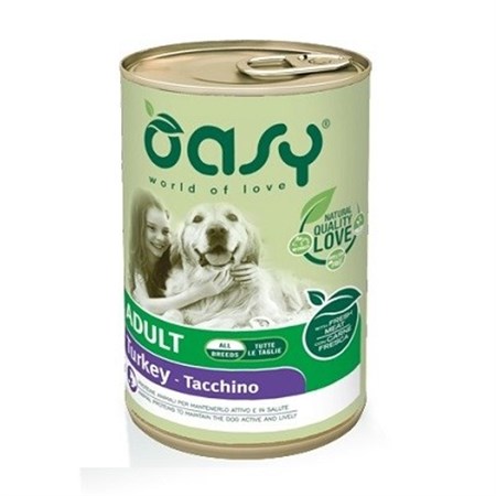 oasy dog pate tacchino 400 gr umido per cani
