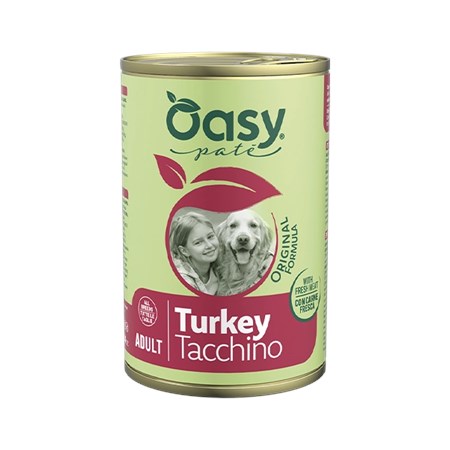 oasy dog pate tacchino 400 gr umido per cani