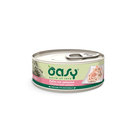 oasy dog pollo con salmone lattina 150 gr umido per cani