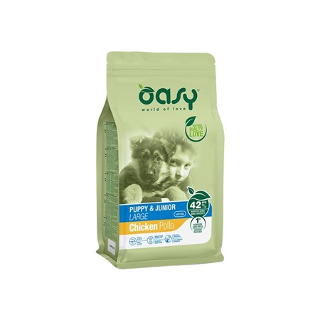 oasy dog puppy junior large pollo 12 kg
