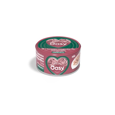 oasy more love tonno con gamberetti lattina 70 gr per gatti