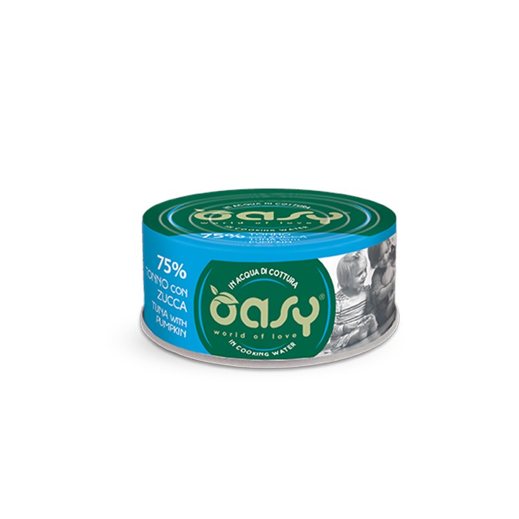 Oasy More Love Tonno Con Zucca Lattina 70 gr Per Gatti