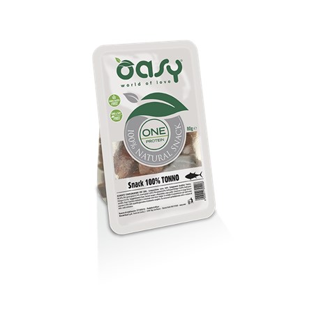 oasy snack one protein tonno 80 gr per cani monoproteico