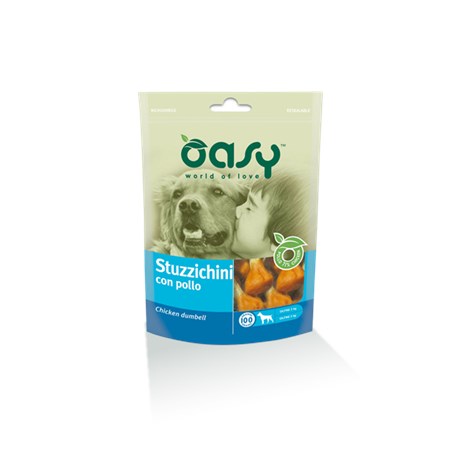 oasy snack stuzzichini di pollo 100 g per cani