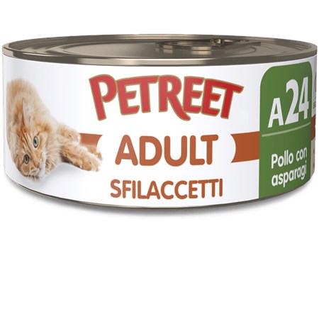 petreet 70 gr sfilaccetti di pollo con asparagi