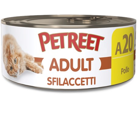 petreet 70 gr sfilaccetti di pollo