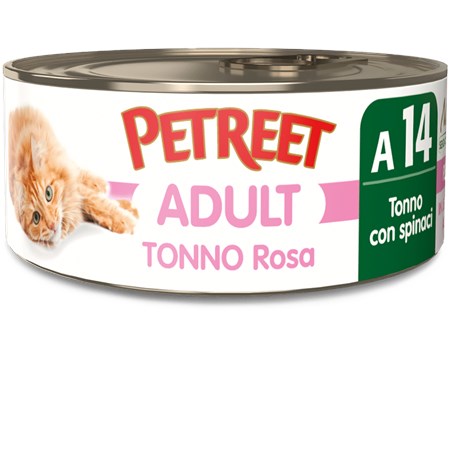 petreet 70 gr tonno rosa con spinaci