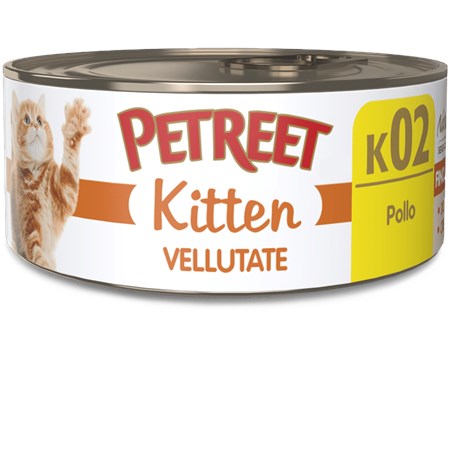 petreet kitten pollo 70 gr k02 scatoletta umido gattini