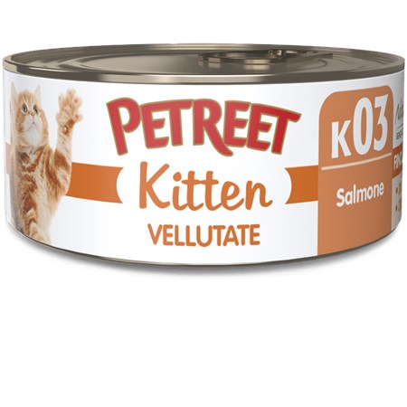 Petreet Kitten Salmone 70 gr K03 Scatoletta Umido Gattini in Gatti
