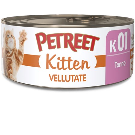 petreet kitten tonno 70 gr k01 scatoletta umido gattini